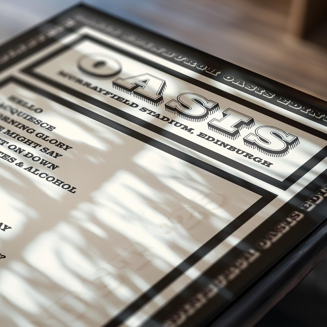 Oasis | Murrayfield Stadium | Setlist | Black & White