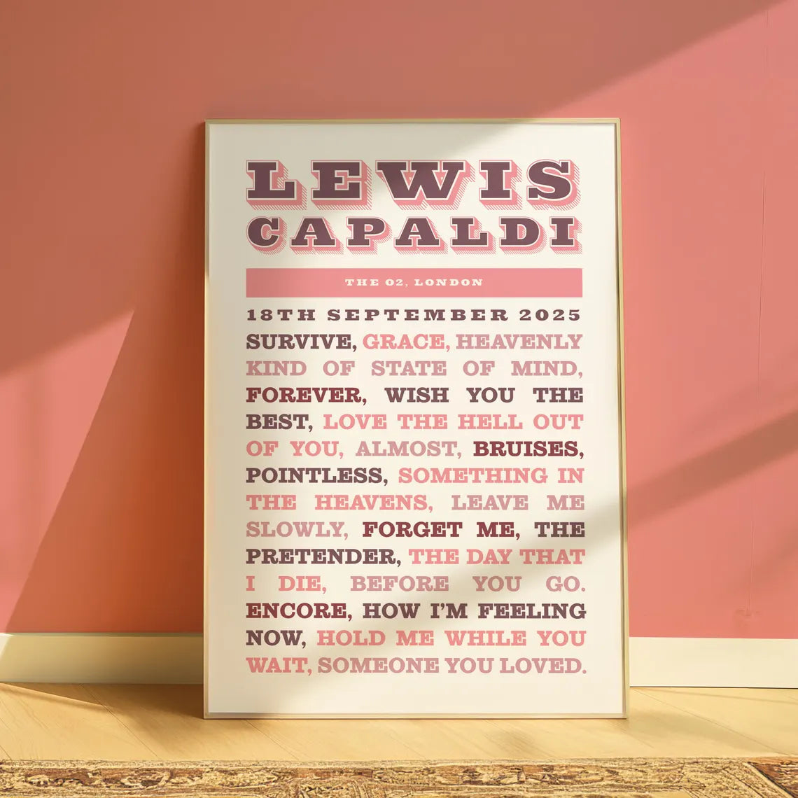 Lewis Capaldi | The O2 | London | Setlist | 18th September 2025