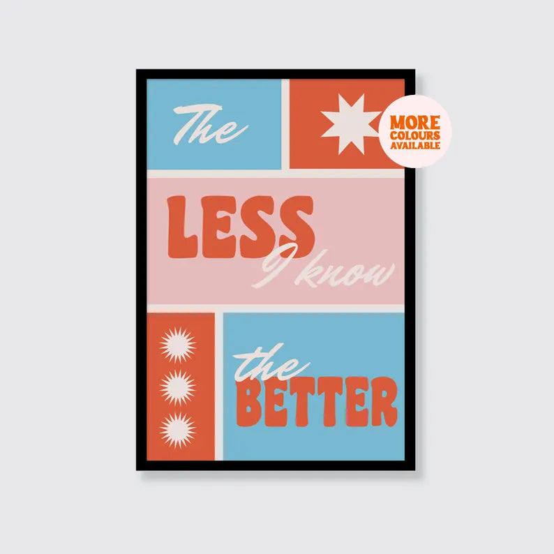 Tame Impala | The Less I Know The Better Print