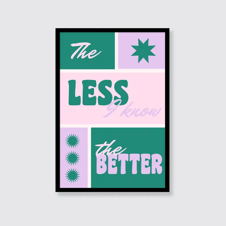 Tame Impala | The Less I Know The Better Print