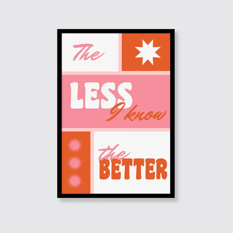 Tame Impala | The Less I Know The Better Print