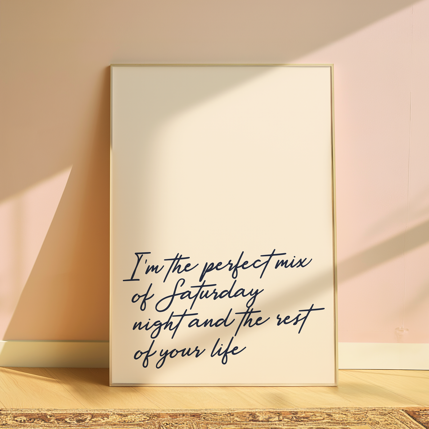 Olivia Dean I'm The Perfect Mix typography print in Cream - music lyric wall art poster