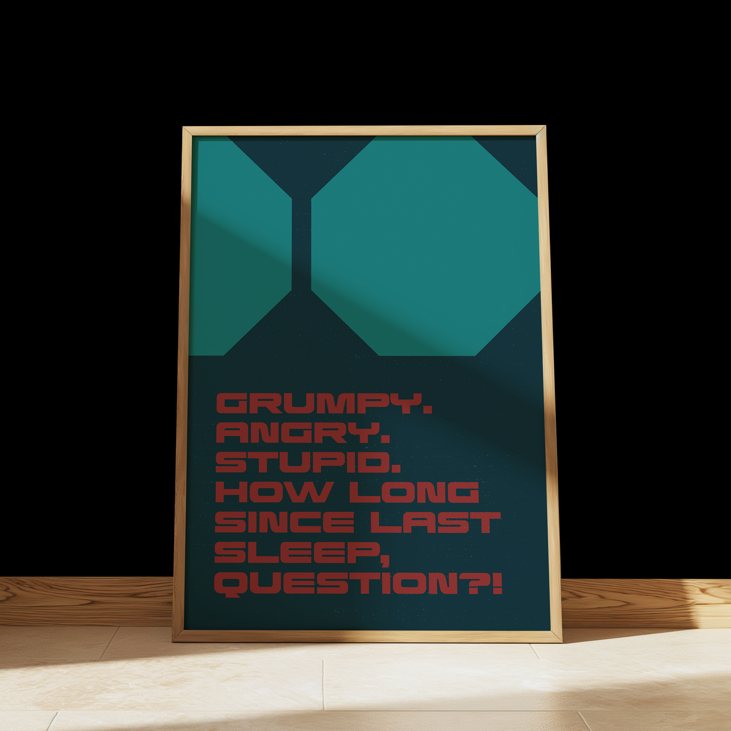 Project Hail Mary Grumpy Angry Stupid typography print in Teal - sci-fi film wall art poster