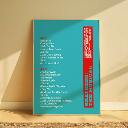 Heathers the Musical Song List Print