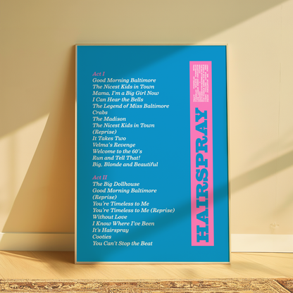 Hairspray Song List Print