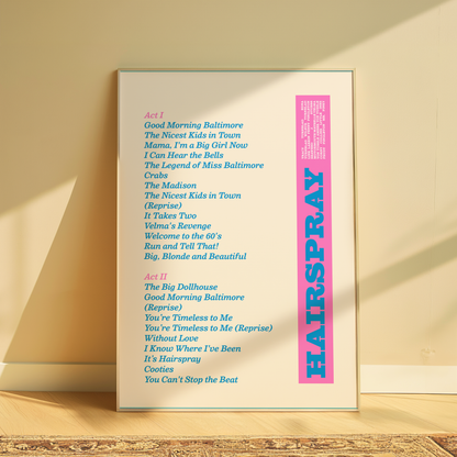 Hairspray Song List Print
