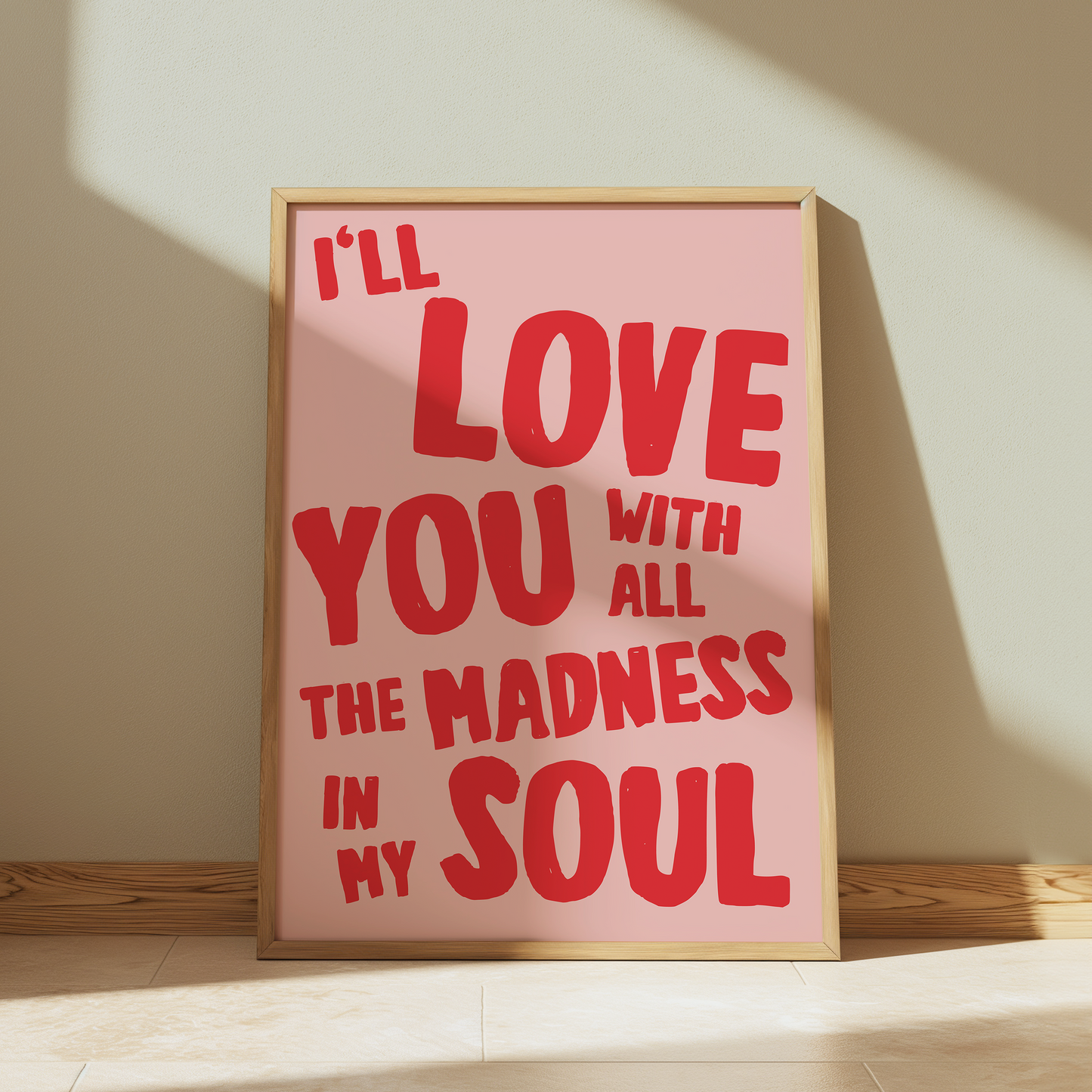 Bruce Springsteen | I'll Love You With All The Madness In My Soul | Born To Run Print