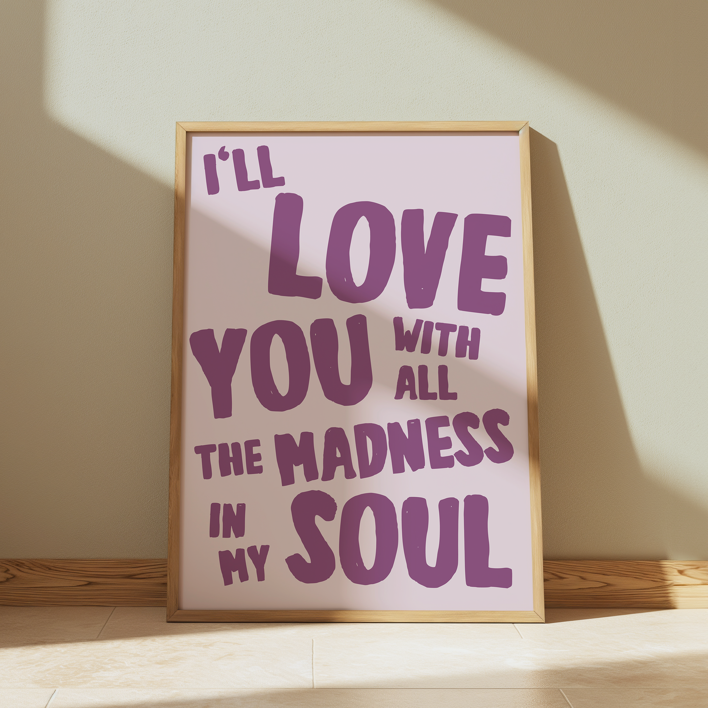 Bruce Springsteen | I'll Love You With All The Madness In My Soul | Born To Run Print