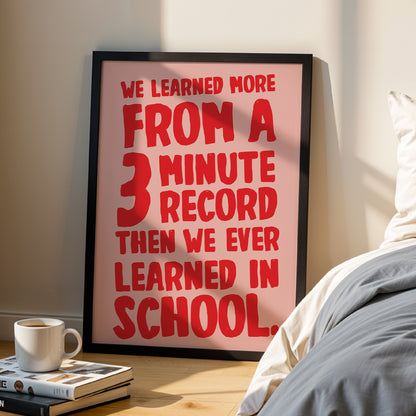 Bruce Springsteen | We Learned More From A 3 Minute Record | No Surrender Print