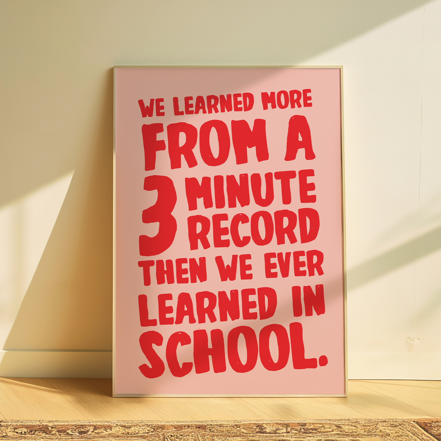 Bruce Springsteen | We Learned More From A 3 Minute Record | No Surrender Print