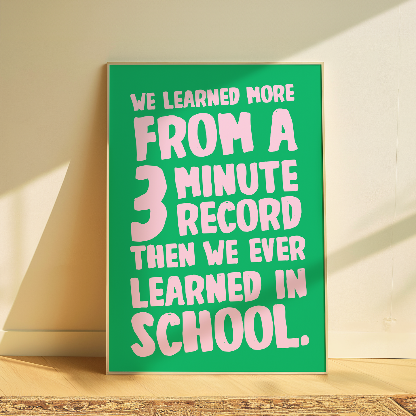 Bruce Springsteen | We Learned More From A 3 Minute Record | No Surrender Print