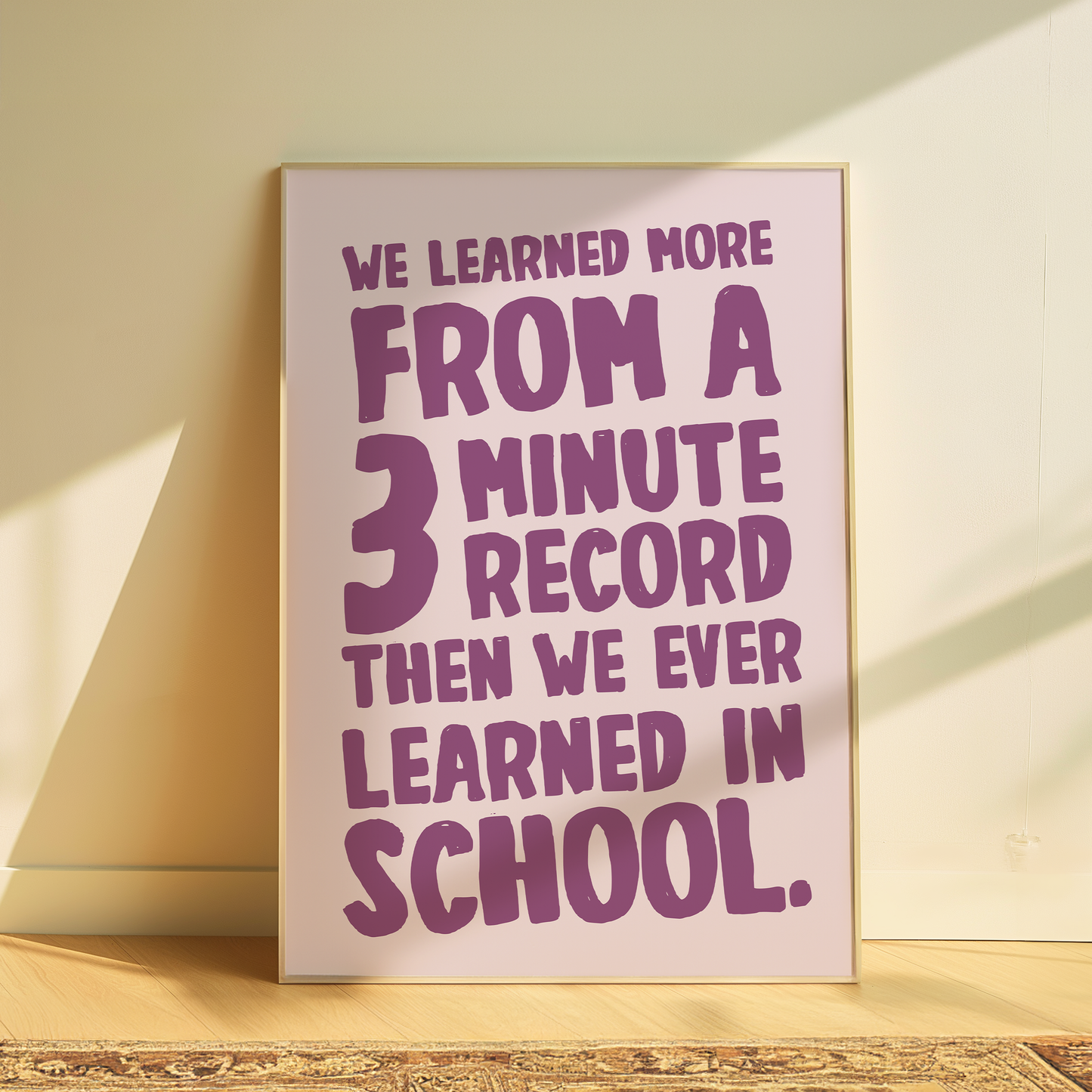 Bruce Springsteen | We Learned More From A 3 Minute Record | No Surrender Print