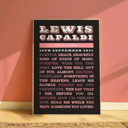 Lewis Capaldi | The O2 | London | Setlist | 18th September 2025
