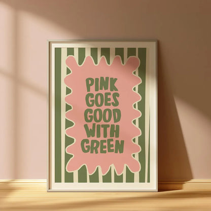 Wicked | Pink Goes Good With Green Stripes Print