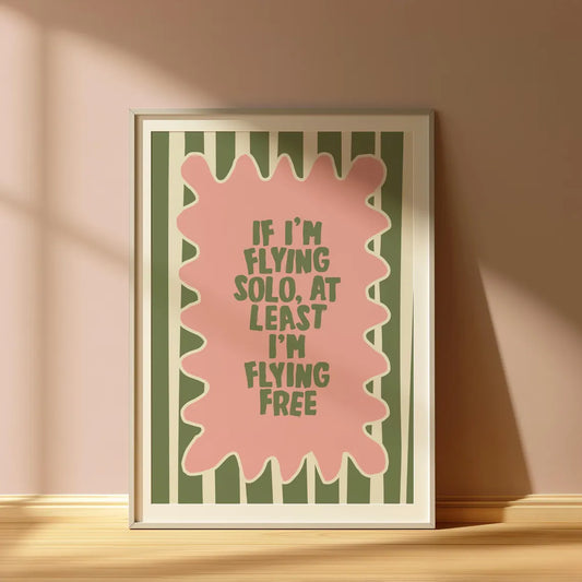 Wicked | If I'm Flying Solo, At Least I'm Flying Free Stripe Print