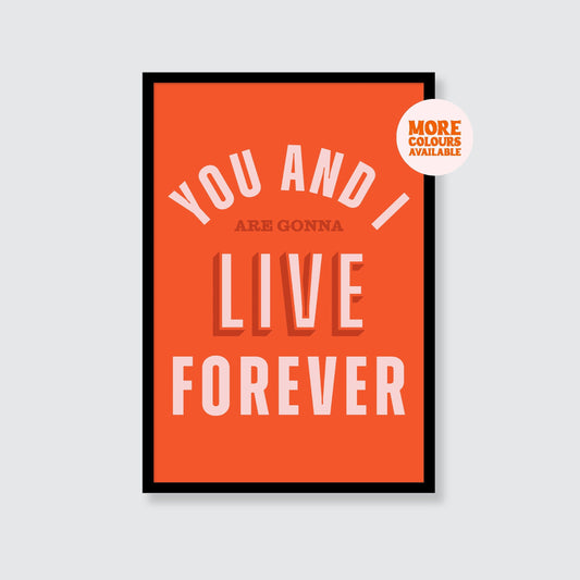 Oasis | You And I Are Gonna Live Forever Print