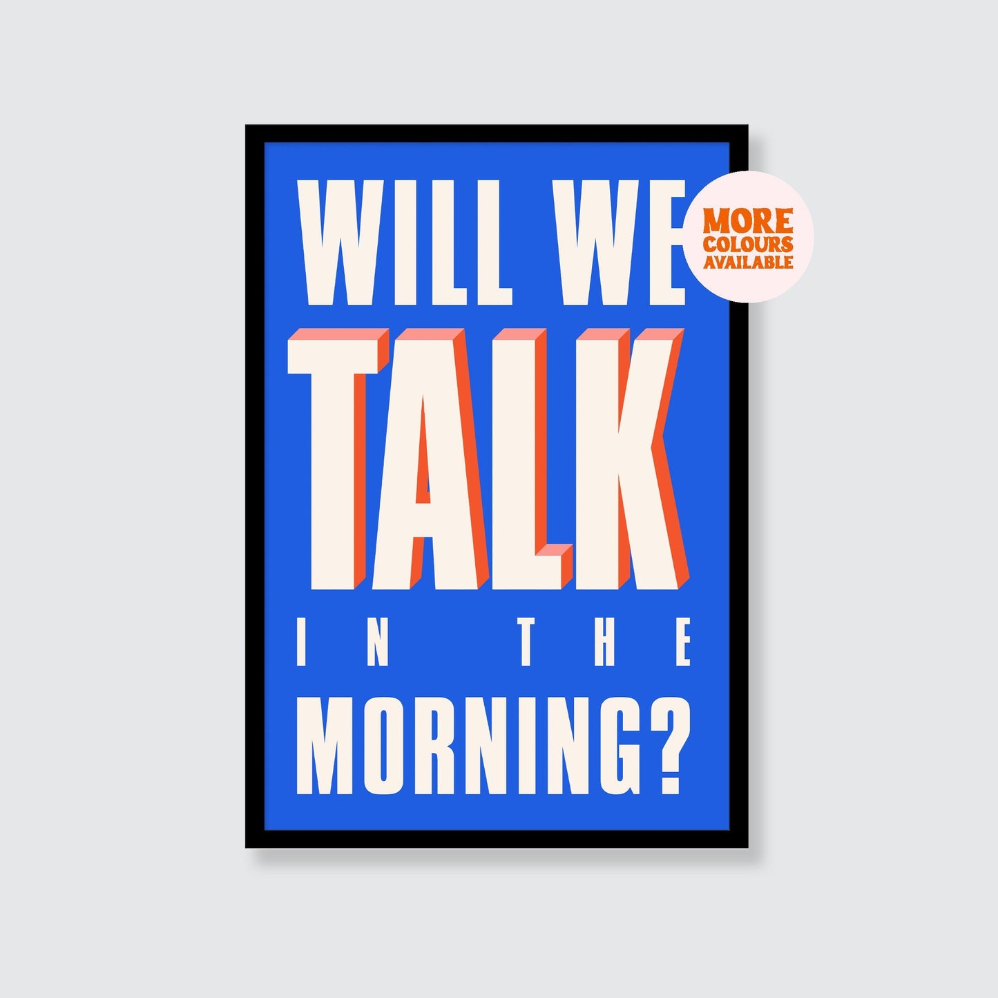 Sam Fender | Will We Talk In The Morning Print