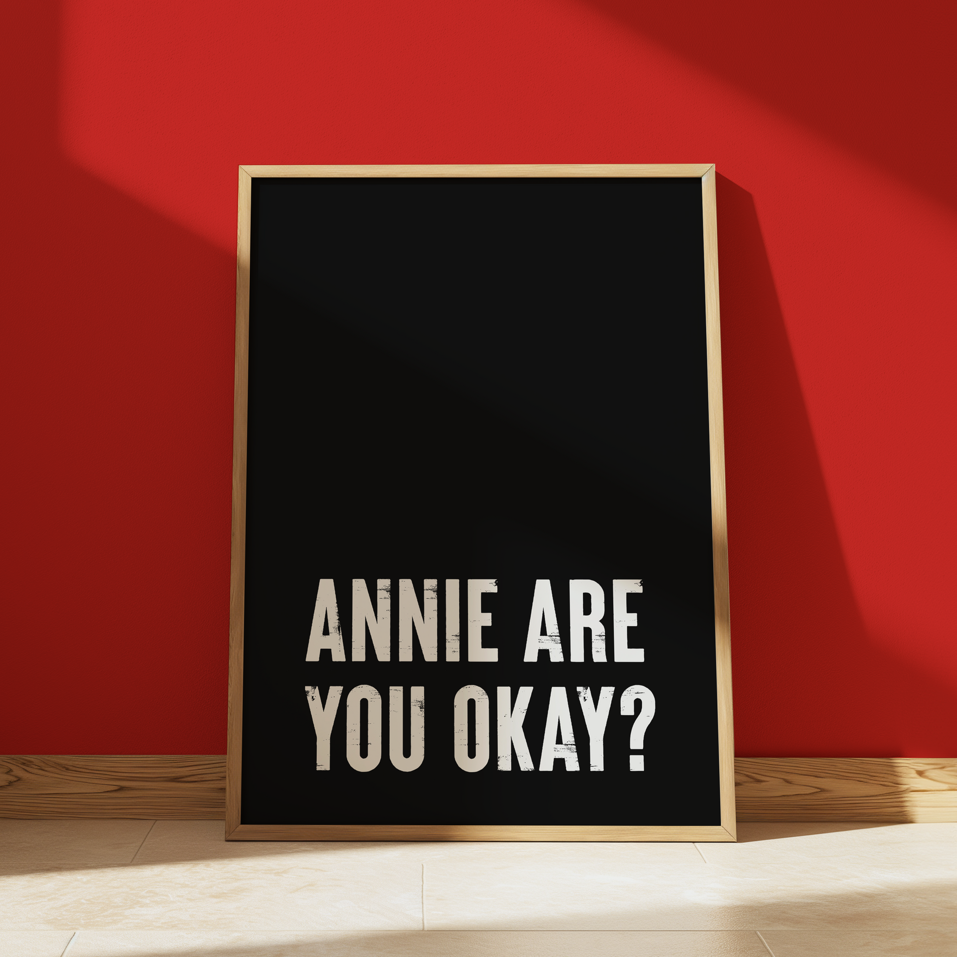 Annie Are You Ok print in Black - Michael Jackson typography wall art