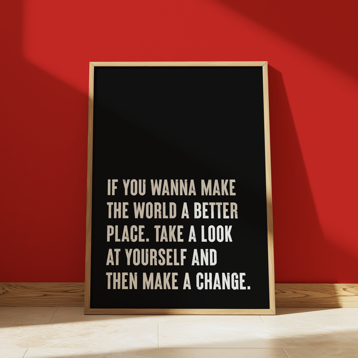 Better Place print in Black - Michael Jackson typography wall art