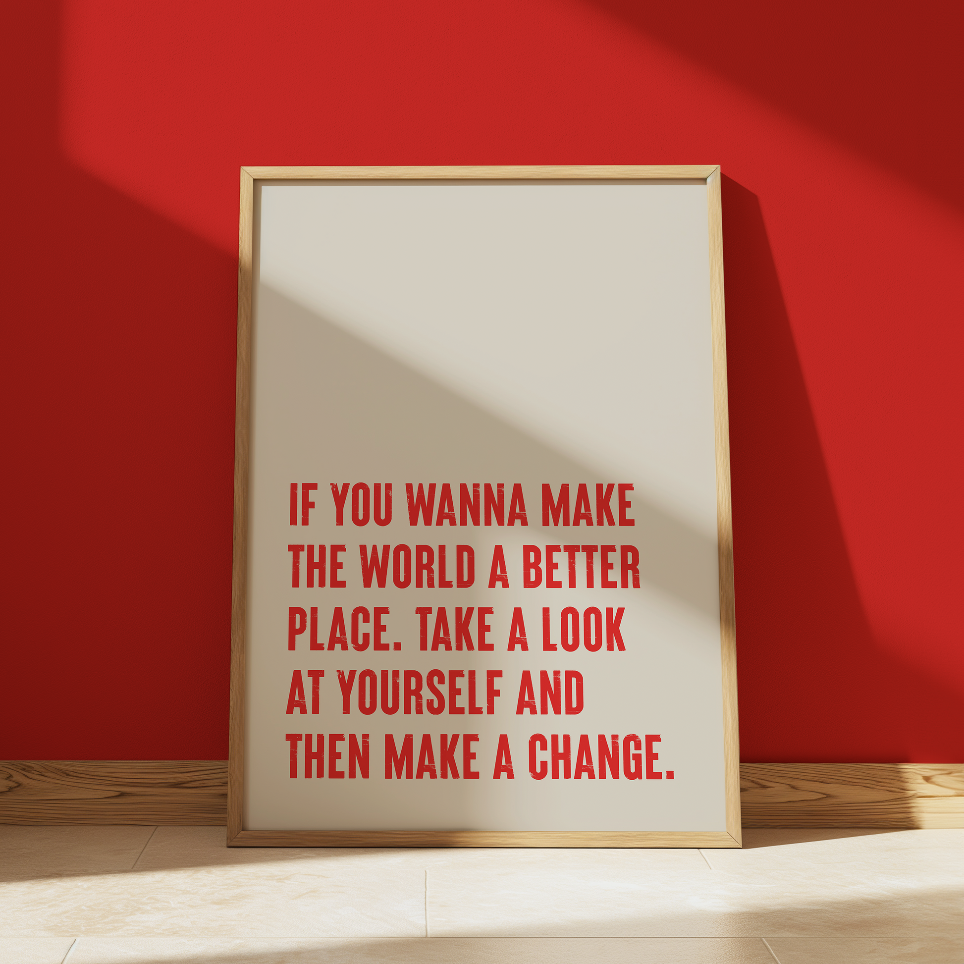 Better Place print in Cream - Michael Jackson typography wall art