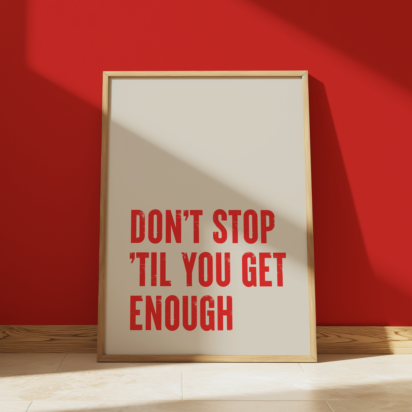 Don't Stop print in Cream - Michael Jackson typography wall art