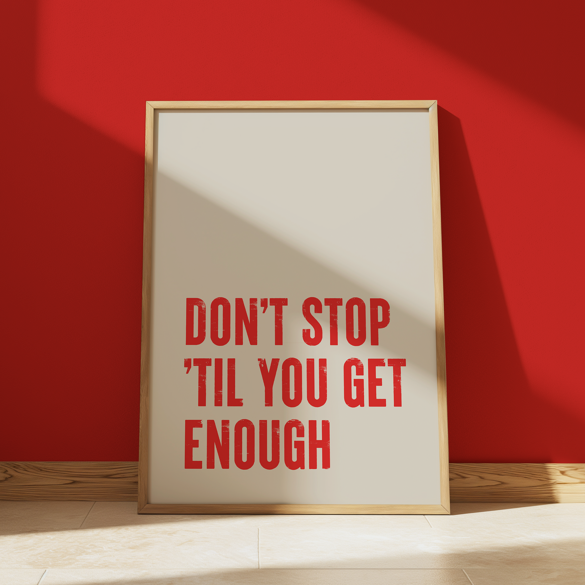 Don't Stop print in Cream - Michael Jackson typography wall art
