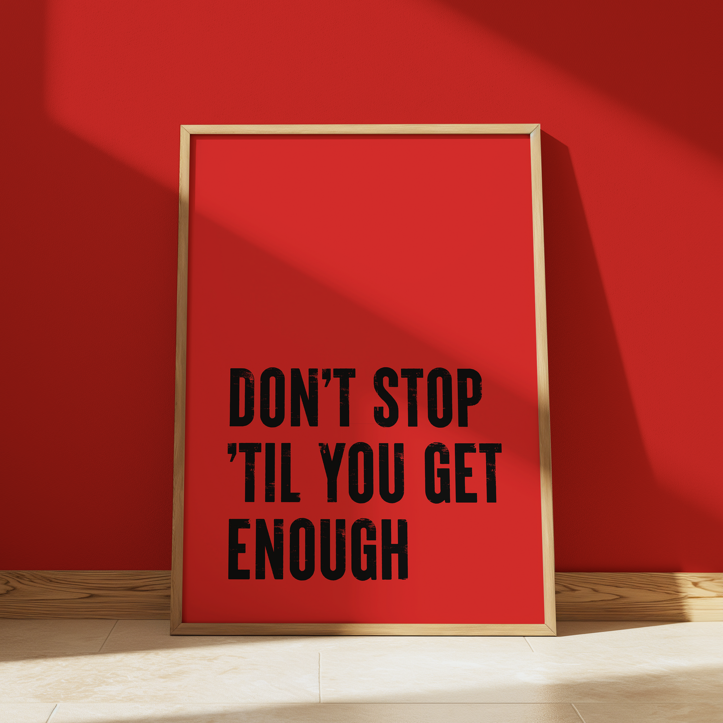 Don't Stop print in Red - Michael Jackson typography wall art