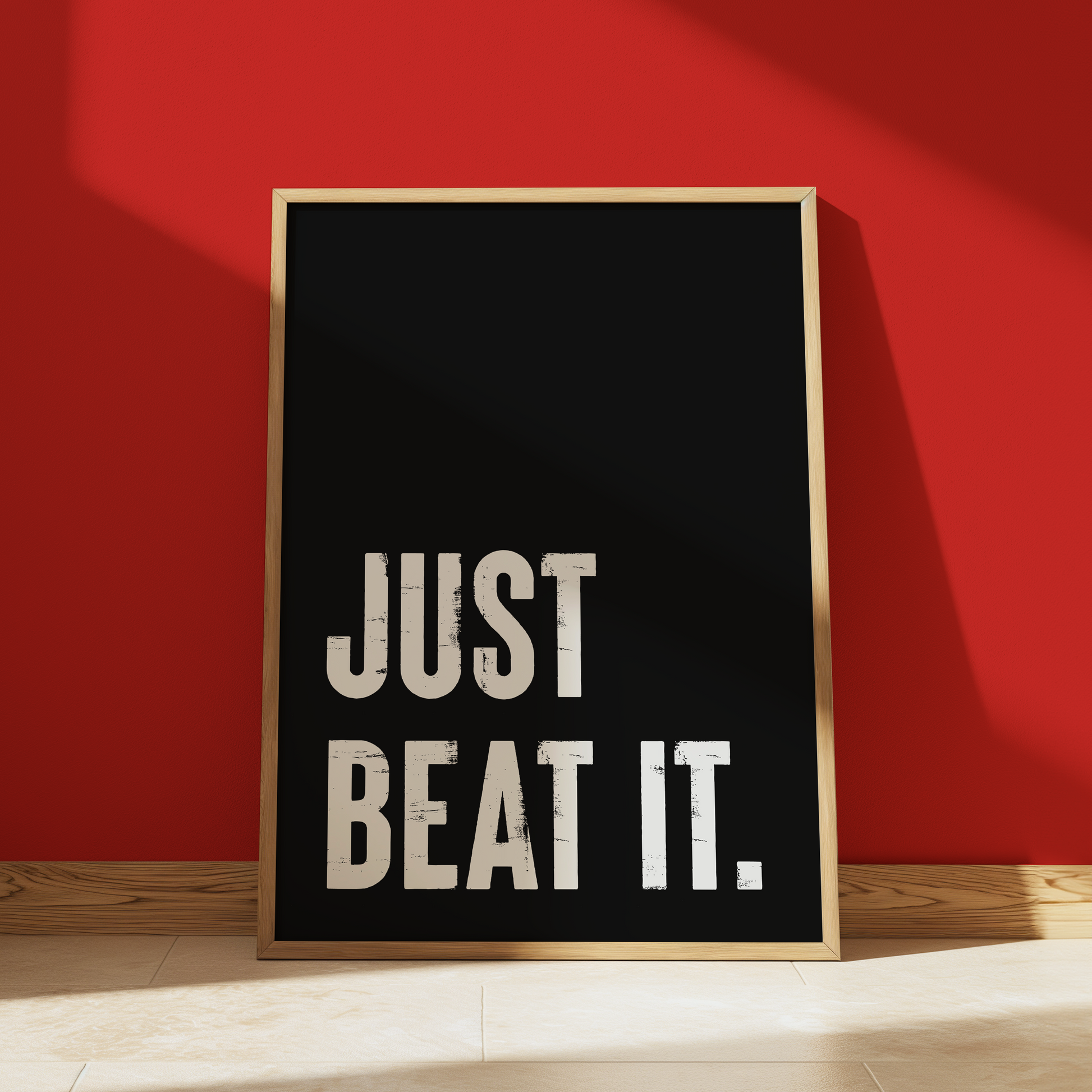 Just Beat It print in Black - Michael Jackson typography wall art