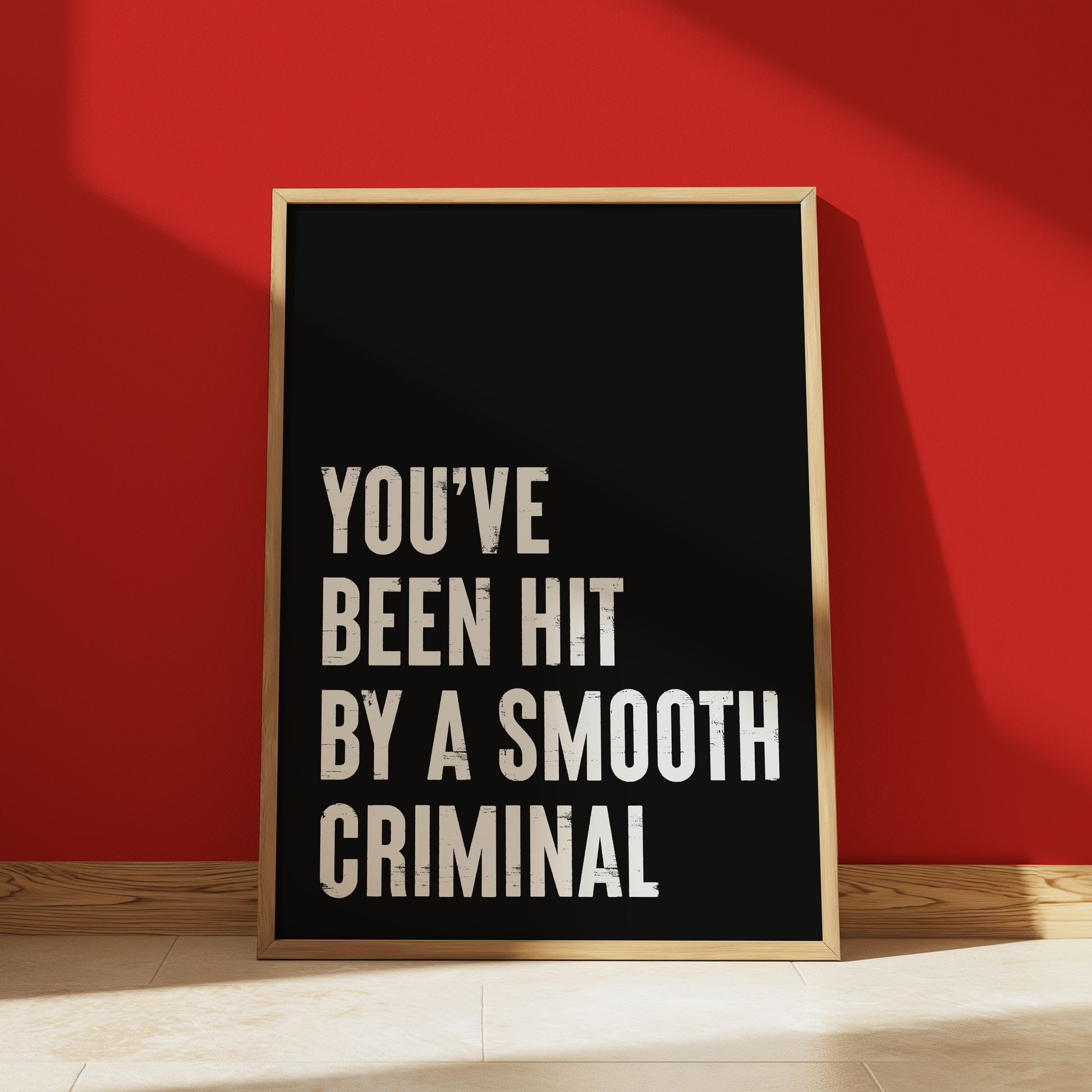 Smooth Criminal print in Black - Michael Jackson typography wall art
