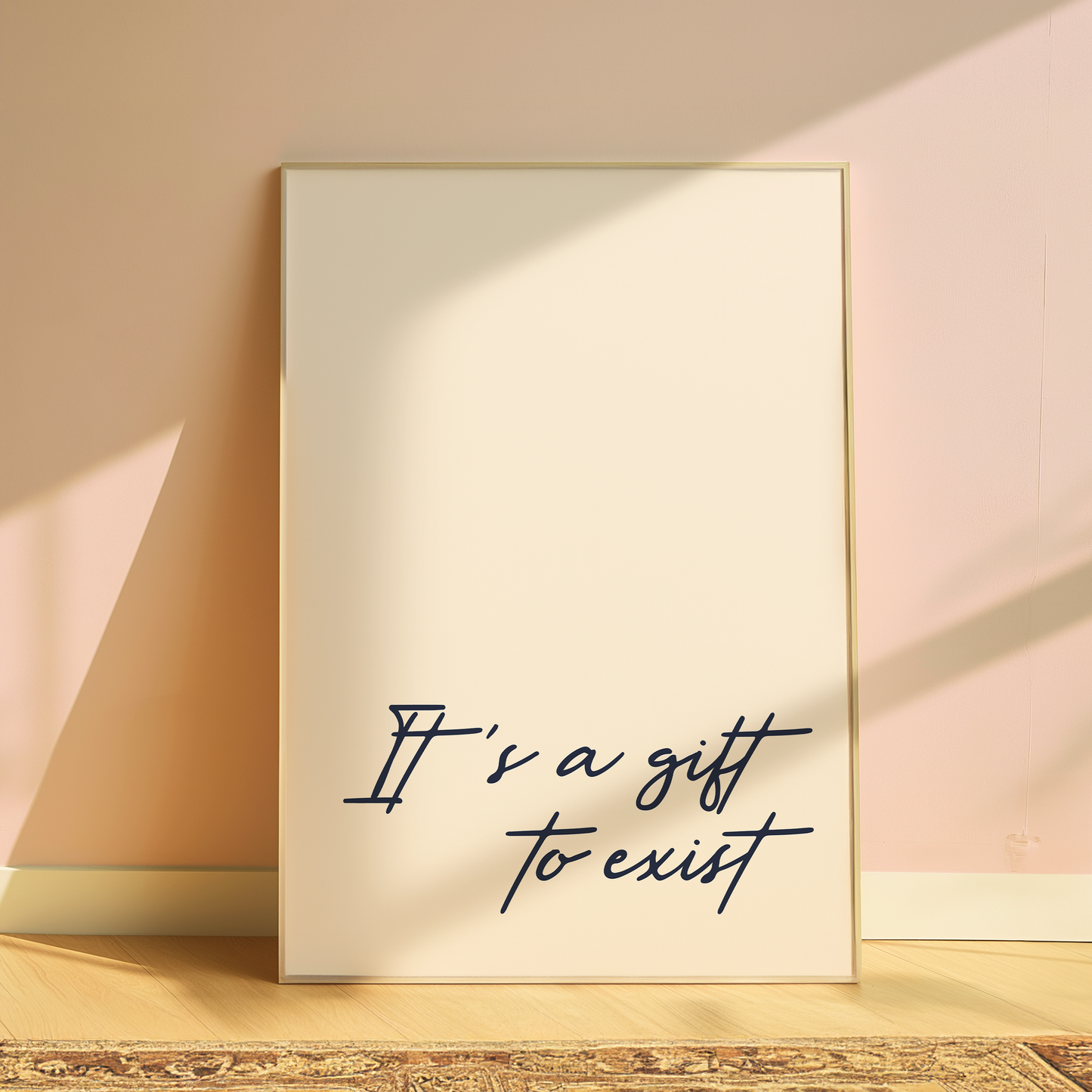 Olivia Dean It's a Gift To Exist typography print in Cream - music lyric wall art poster