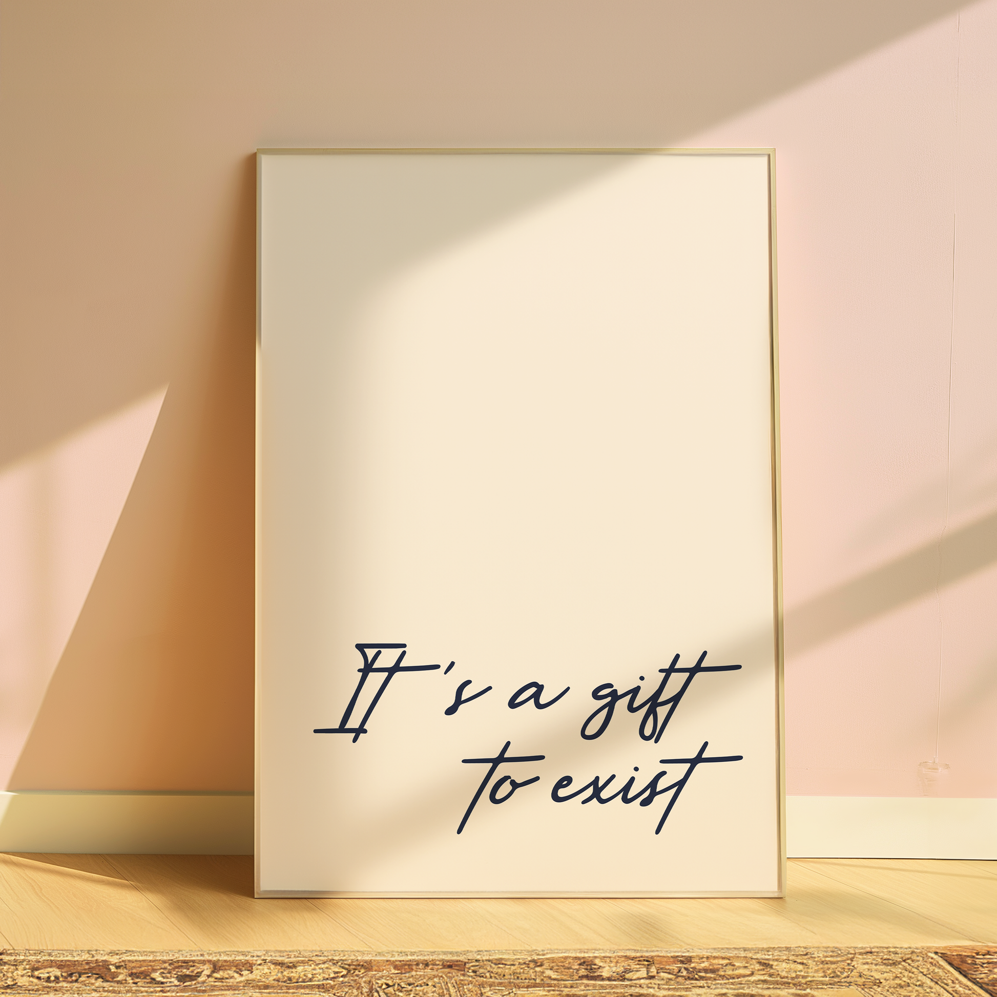 Olivia Dean It's a Gift To Exist typography print in Cream - music lyric wall art poster