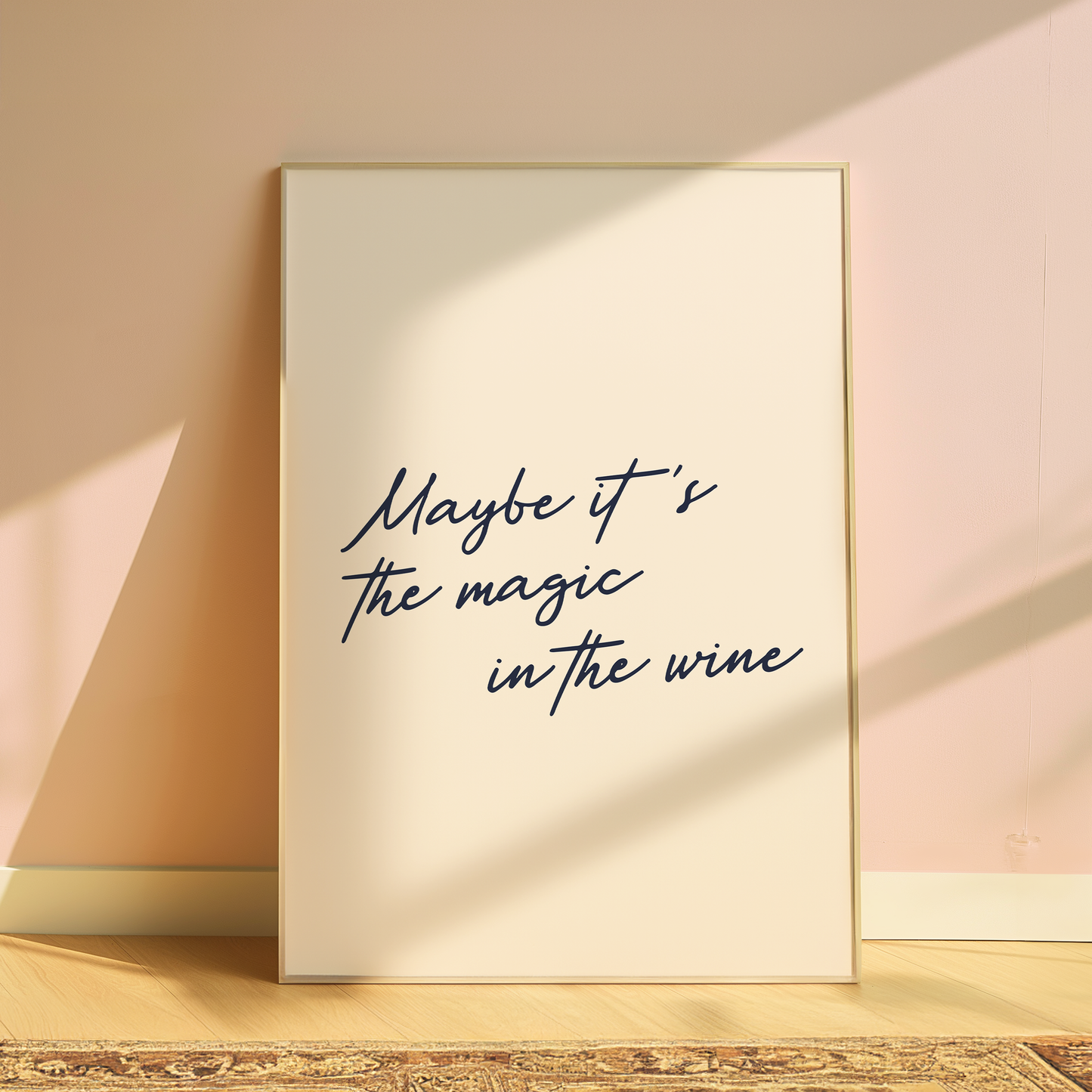 Olivia Dean Maybe It's The Magic In The Wine typography print in Cream - music lyric wall art poster