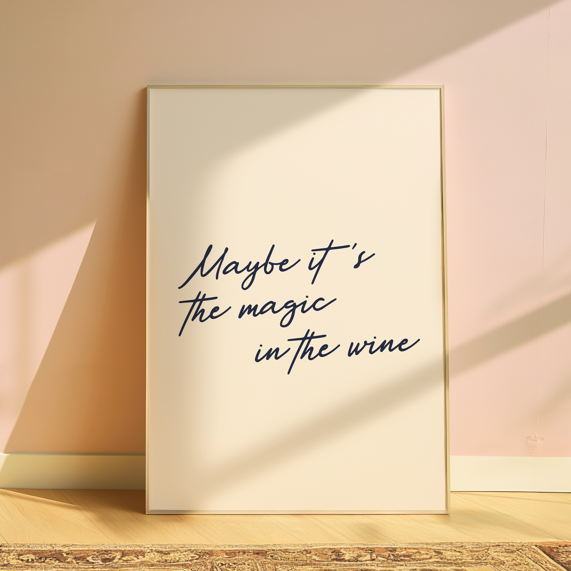 Olivia Dean Maybe It's The Magic In The Wine typography print in Cream - music lyric wall art poster