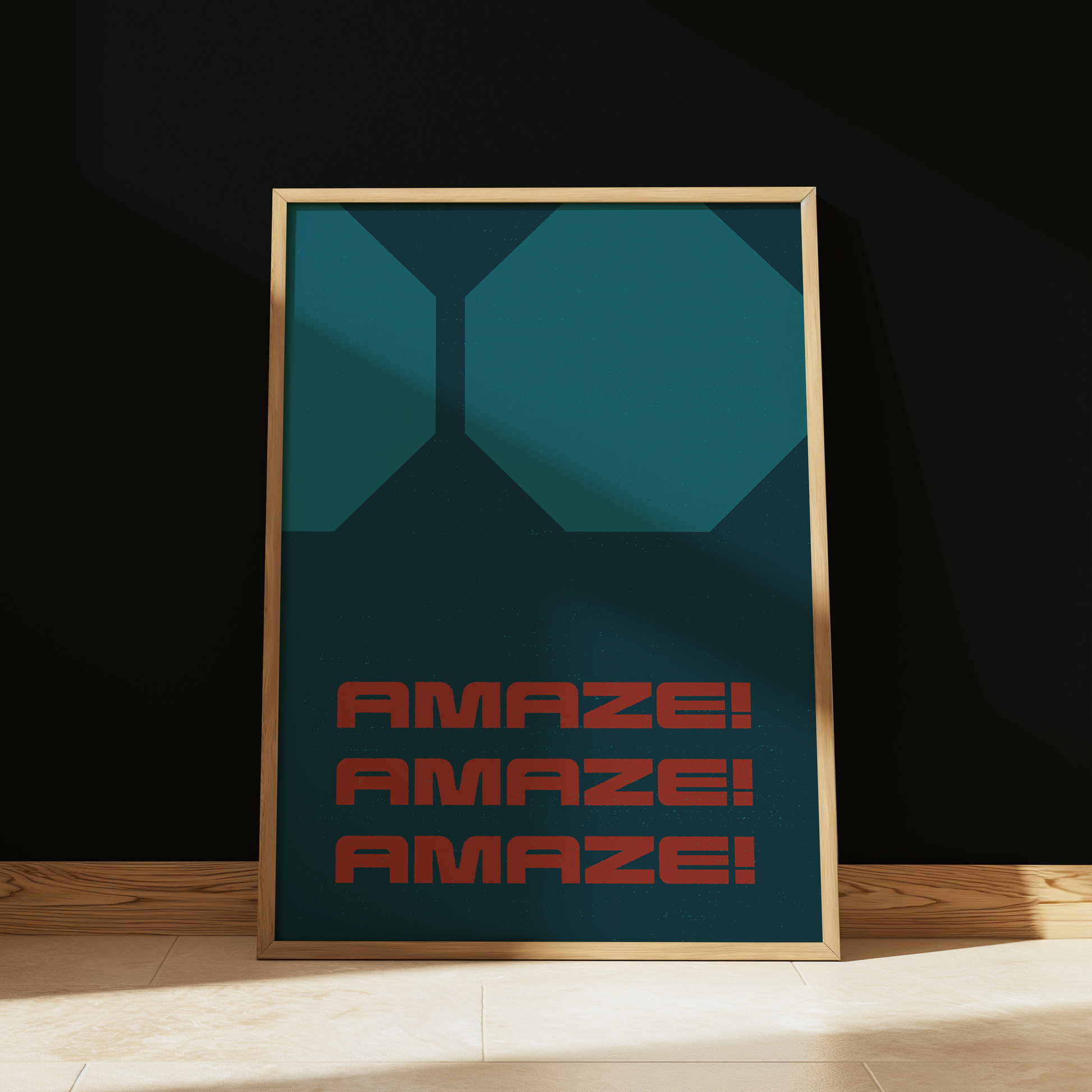 Project Hail Mary Amaze typography print in Teal - sci-fi film wall art poster