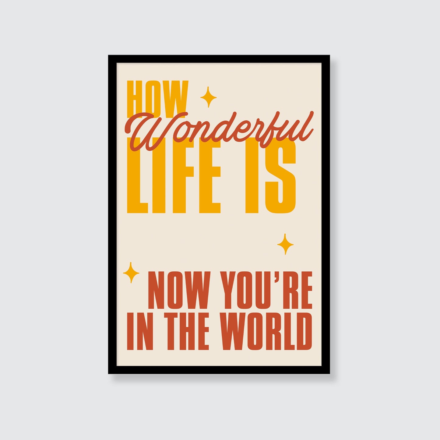 Elton John | How Wonderful Life Is Now You're In The World Print