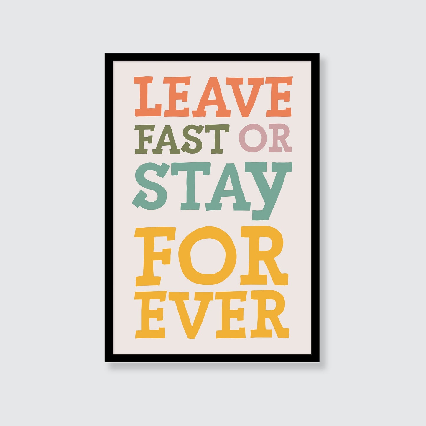 Sam Fender | Leave Fast Or Stay Forever Print